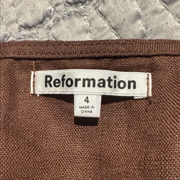 Reformation Sanda Top Chocolate Brown Size 4 - Picture 6 of 8